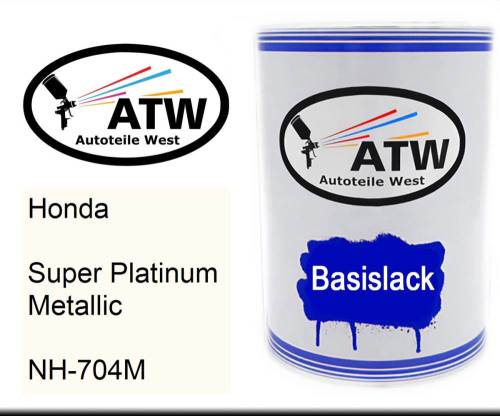 Honda, Super Platinum Metallic, NH-704M: 500ml Lackdose, von ATW Autoteile West.